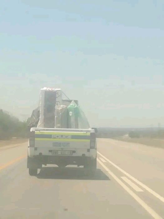 Police explain police van seen transporting furniture